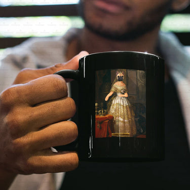 Personalized Dog Gift Idea - Royal Dog's Portrait 63 For Dog Lovers - Black Mug